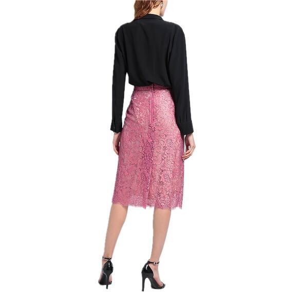 NWT Dolce & Gabbana Lace Knee Sheath Brocade Midi Pencil Skirt IT 38 US XS - Picture 5 of 11
